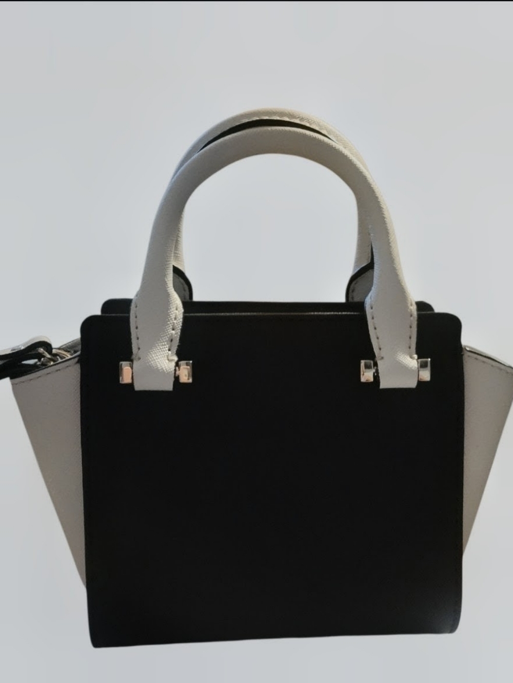 Kate Spade New York Hayden Saffiano Leather Crossbody Mini 2-Tone Black White - Picture 3 of 14